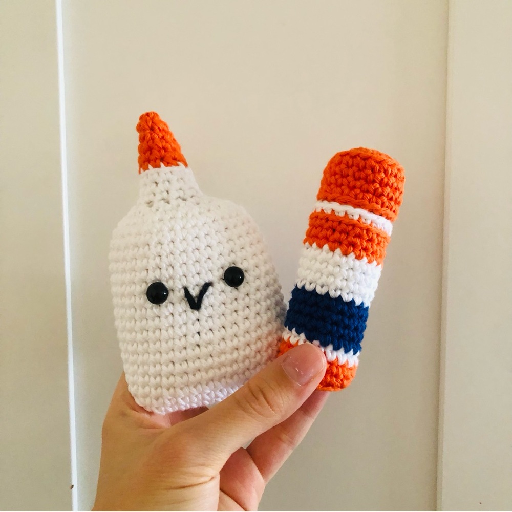Crochet Glue Bottle and Glue Stick School Supplies Amigurumi Toys Handmade Gifts